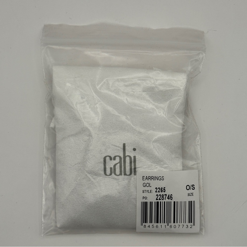 CAbi New Twinkle Earrings #2265 Gold Color Metal with Gold Crystals - Picture 4 of 4
